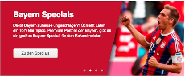 Bayern Muenchen Spezial bei Tipico