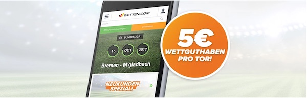 Wetten.com Bonus Bremen gegen Gladbach