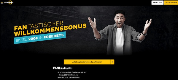 Cashpoint Bonus für die Ersteinzahlung
