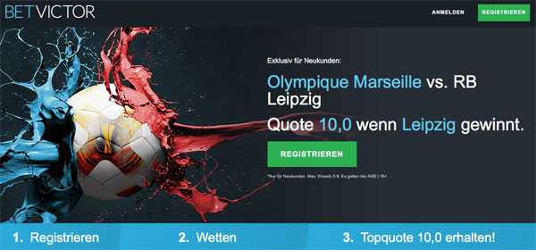 Quotenboost Marseille Leipzig BetVictor