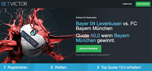 Quotenboost Bayern Leverkusen Pokal BetVictor