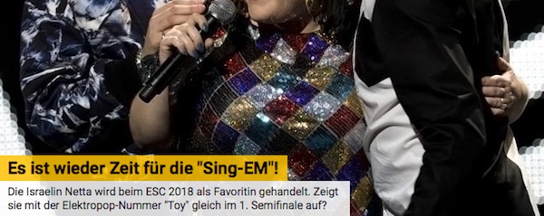 Der Song Contest 2018 bei Bwin