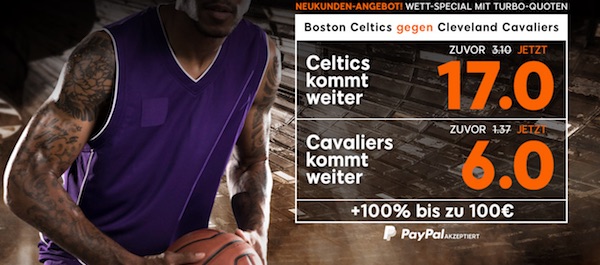 888sport verbessert Quoten für Celtics-Cavs
