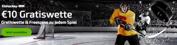 Eishockey WM: Bis zu 100€ Wettguthaben bei Mobilebet