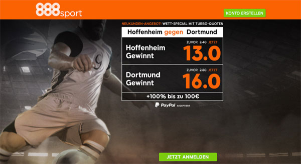 Quotenboost Bundesliga 888Sport