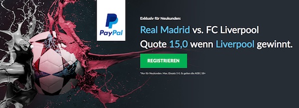 CL Finale bei BetVictor: 15.0 auf Liverpool