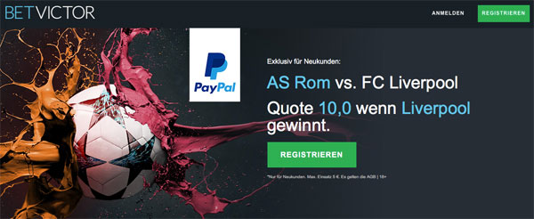 Quotenboost Roma Liverpool champions League