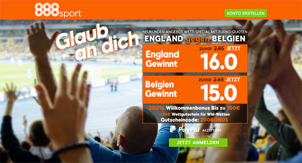 England Belgien WM Wette 888Sport