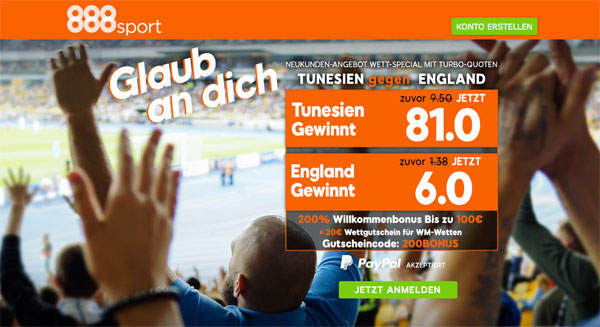 888sport neukunden aktion england