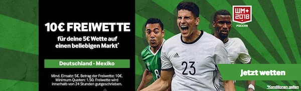 Deutschland - Mexiko Wettaktion von Betway