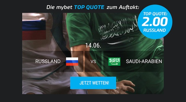 Russland-Saudi Arabien: MyBet mit Topquote