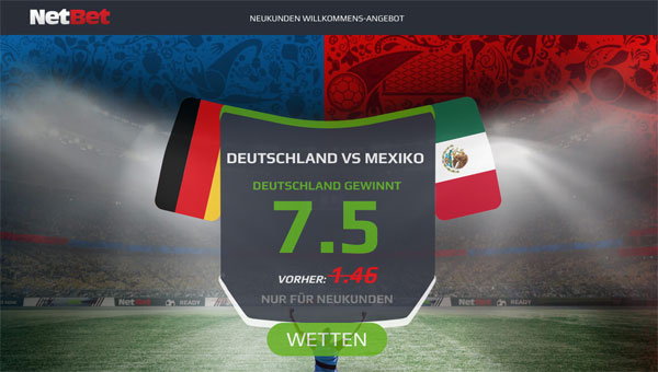 Netbet WM Wette Deutschland gegen Mexiko