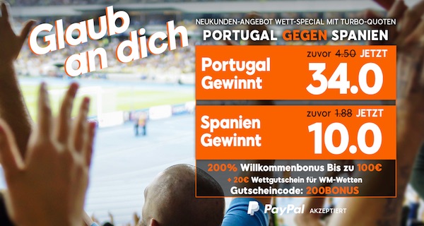 888sport: Quotenboost zu Spanien Portugal