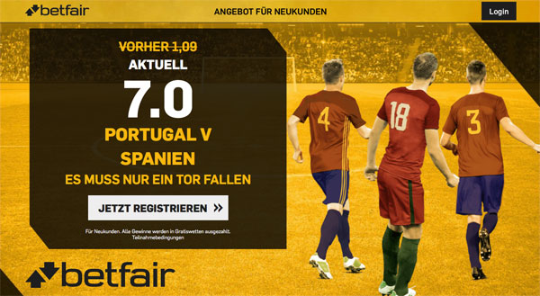 Portugal Spanien WM Wette Betfair