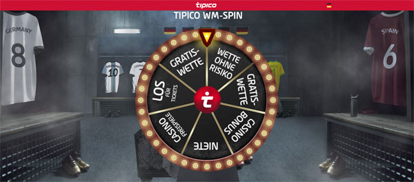 Tipico WM Spin Wette zur WM