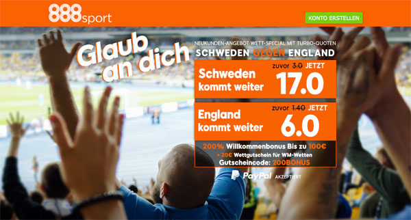 Schweden England WM Betfair Viertelfinale