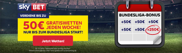 Sky Bet Gratiswette 50 Euro