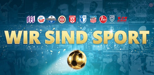Sunmaker Banner mit gesponsorten Vereinen