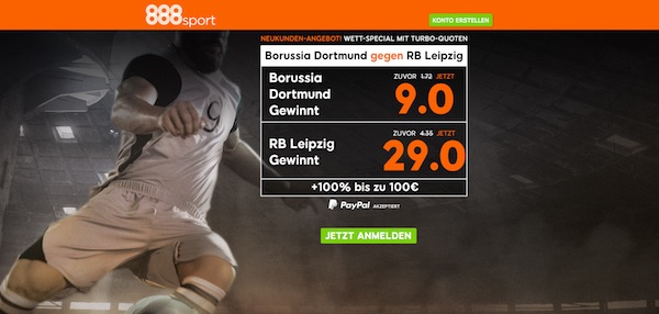 888sport Quotenboost zu BVB-RBL