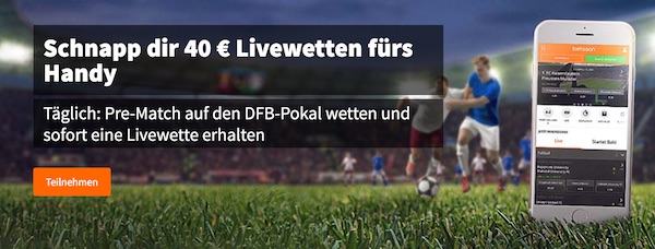 Betsson Livewetten für den DFB Pokal holen
