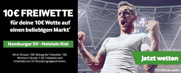 Freebet Aktion zu HSV-Kiel bei Betway