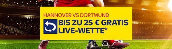 SkyBet: 25€ extra bei Hannover-BVB absahnen