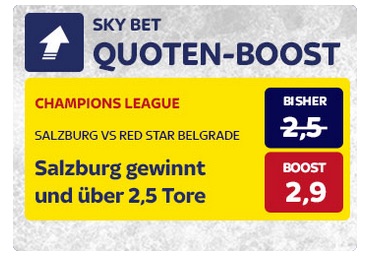 SkyBet erhöht die Quote zu Salzurg-Roter Stern Belgrad