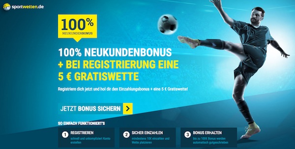 Der Bonus von Sportwetten.de samt Gratiswette