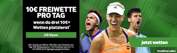 US Open: Jeden Tag Freiwetten abstauben