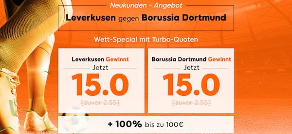 888sport Neukunden Aktion zu Bayer-BVB