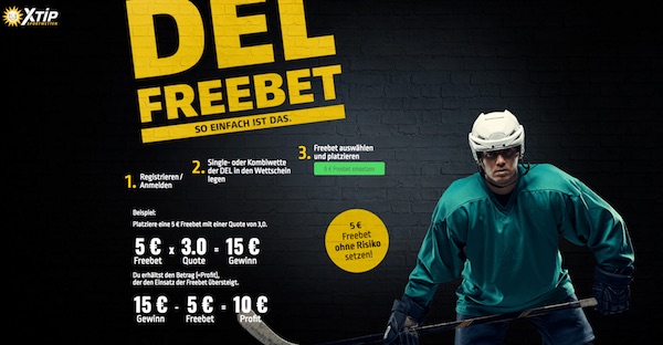 5€ Geschenkt für deine DEL Wetten bei XTiP