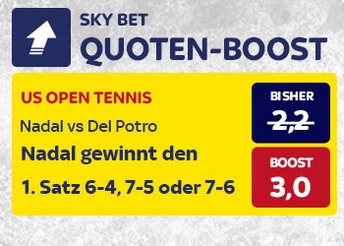 SkyBet Quotenboost zu Nadal vs. del Potro