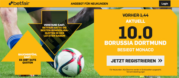 Quotenboost Wette Dortmund CL
