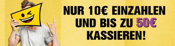 10, 20, 50€ Gutschein on top zum Interwetten Willkommensangebot