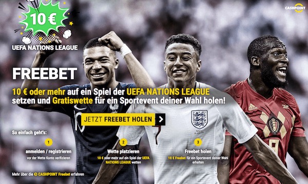 Nations League Aktion von Cashpoint