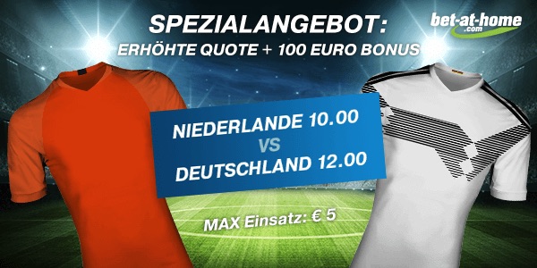 Niederlande - Deutschland: Verbesserte Quoten bei bet-at-home