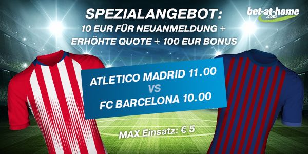 Enhanced odds zu Atletico vs Barca