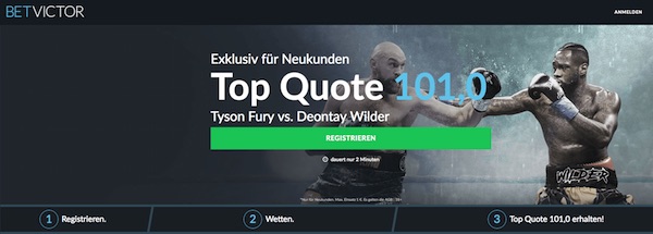Super Quote zu Wilder vs Fury bei BetVictor