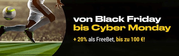 Bwin: Bis zu 100€ extra zwichen Black Friday und Cyber Monday