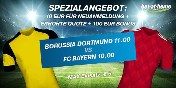 Top Quoten zu BVB gegen Bayern bei Bet-at-home