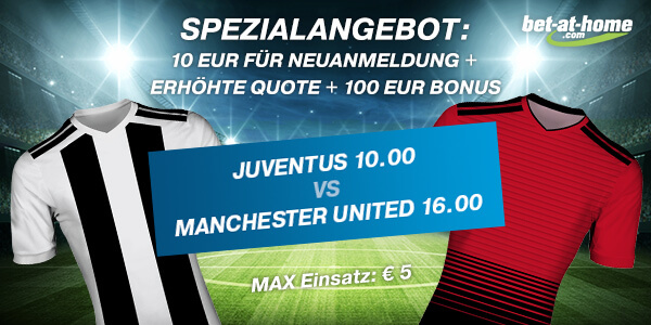 Super Quote auf Juve-ManUtd bei bet at home