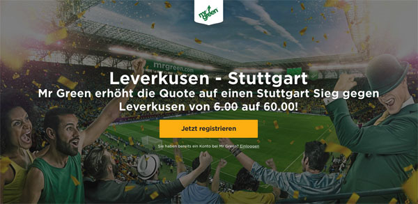 Mr Green Wette Leverkusen Stuttgart