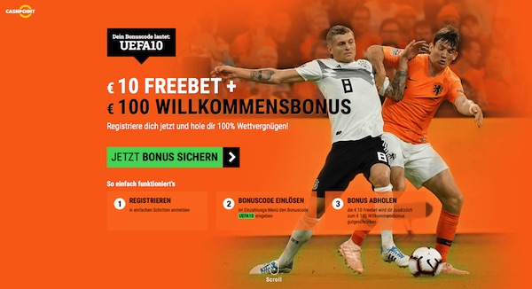 Nations League: 10€ Freebet Geschenk von Cashpoint zur Nations League