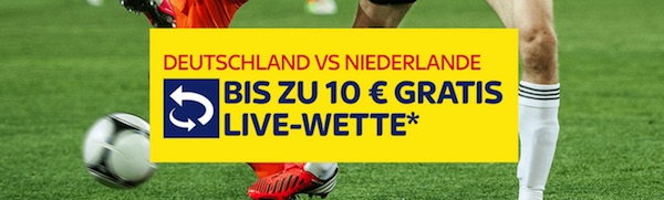 10€ Livewette bei Skybet zu Deutschland-Holland erhalten
