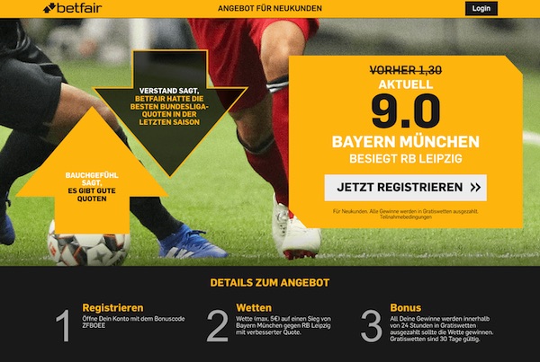 Mega Quote 9.0 auf Bayern besiegt Leipzig