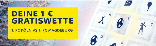 SkyBet Gratiswette Köln gegen Magdeburg