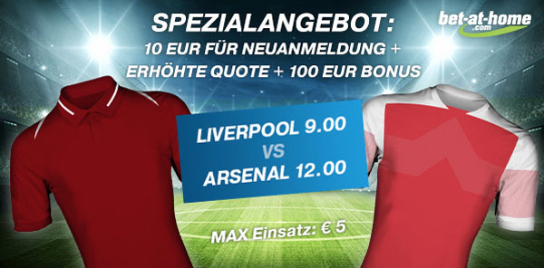 Liverpool Arsenal Wette Quotenboost Bet at Home