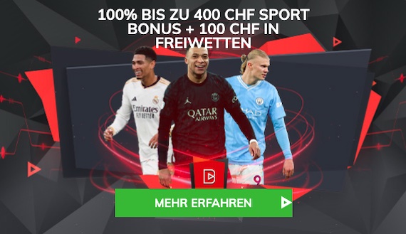 400 CHF Bonus und 100 CHF in Gratiswetten warten beim Bahigo Bonus!