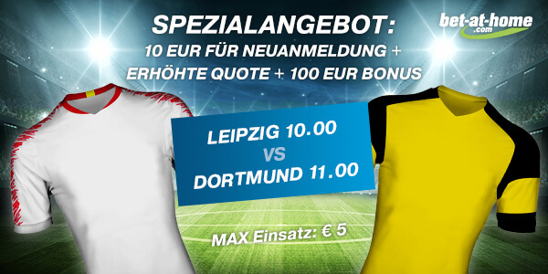 Bet-at-home mit Top Quoten: 10.0 auf RBL, 11.0 auf BVB