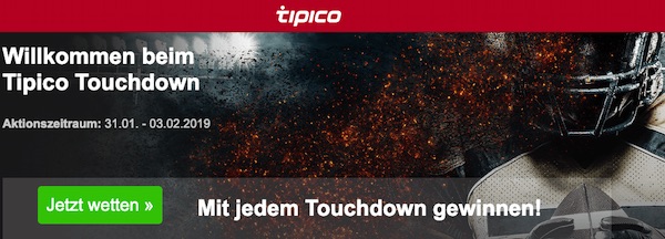 Tipico Aktion zur Super Bowl: Touchdown!